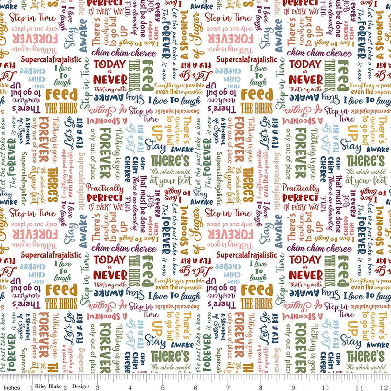 PRE - Order A Spoonful Of Sugar by Jennifer Long - Storybook C17085 - CLOUD - Half Yard February 2026 - Modern Fabric Shoppe