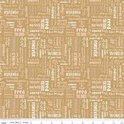 PRE - Order A Spoonful Of Sugar by Jennifer Long - Storybook C17085 - GOLD - Half Yard February 2026 - Modern Fabric Shoppe