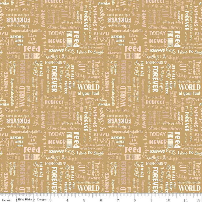 PRE - Order A Spoonful Of Sugar by Jennifer Long - Storybook C17085 - GOLD - Half Yard February 2026 - Modern Fabric Shoppe