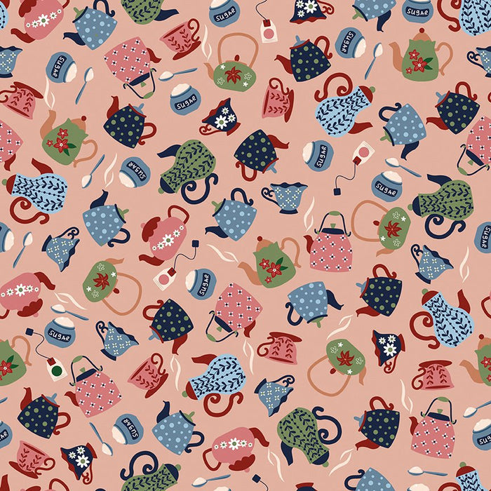 PRE - Order A Spoonful Of Sugar by Jennifer Long - Sugar and Tea C17082 - PEACH - Half Yard February 2026 - Modern Fabric Shoppe