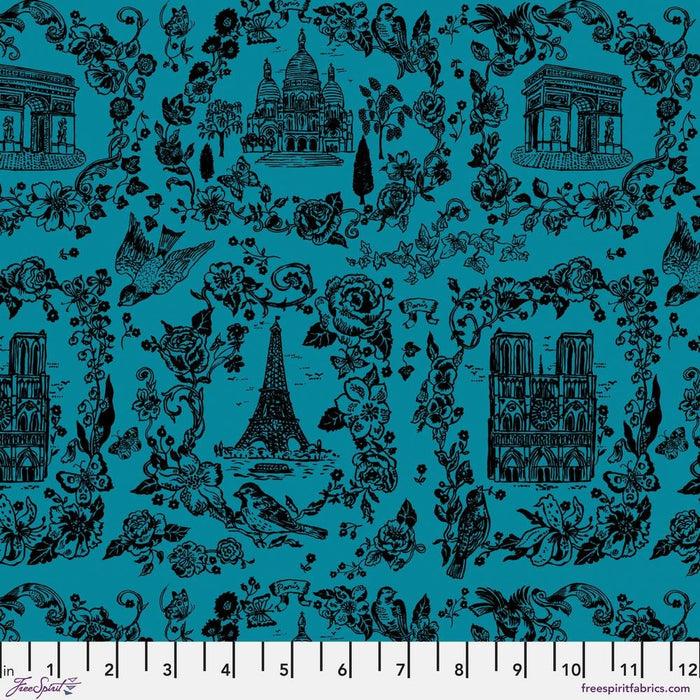 PRE-ORDER A Spring in Paris by Nathalie Lete- Sightseeing Tonal PWNL043.AZUL- Half Yard- September 2024 - Modern Fabric Shoppe