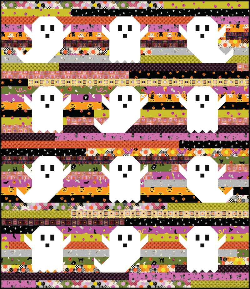PRE-Order Alexia Marcelle Abegg- Jelly Ghost Quilt Kit featuring Boo Valley- June 2027 - Modern Fabric Shoppe