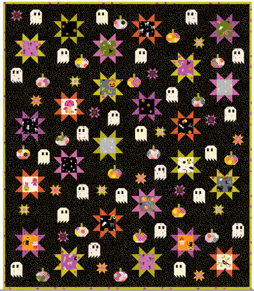 PRE-Order Alexia Marcelle Abegg- Sawtooth Spooks Quilt Kit featuring Boo Valley- June 2027 - Modern Fabric Shoppe