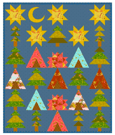 PRE - Order Alison Glass - Summer Camp Quilt Kit featuring Camp Kitschy LaLa - October 2025 - Modern Fabric Shoppe