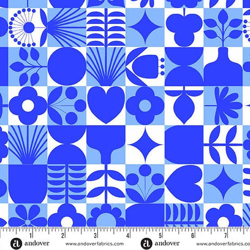 PRE - Order Amsterdam by Libs Elliott - Cityscapes A - 1688 - B1 Delftware - Half Yard - November 2025 - Modern Fabric Shoppe