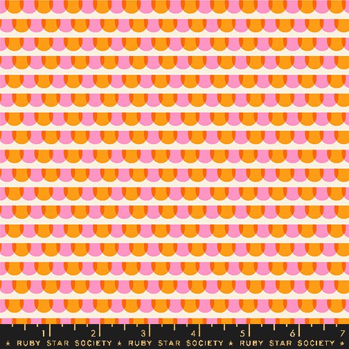 PRE - ORDER Animal Animal - Collaboration by Ruby Star Society - Roof Tiles RS 5167 12 - Flamingo - Half Yard - February 2025 - Modern Fabric Shoppe