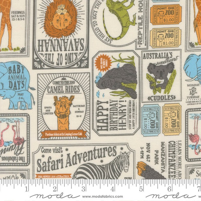 PRE - ORDER Animal Park Fun by Stacy Lest Hsu - Dove 20965 11 - Half Yard - January 2026 - Modern Fabric Shoppe