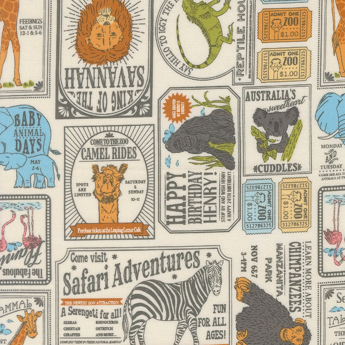 PRE - ORDER Animal Park Fun by Stacy Lest Hsu - Dove 20965 11 - Half Yard - January 2026 - Modern Fabric Shoppe