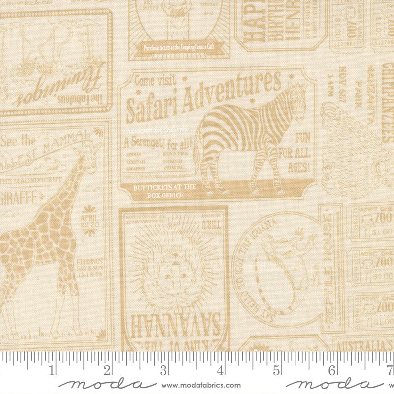 PRE - ORDER Animal Park Fun by Stacy Lest Hsu - Natural 20965 21 - Half Yard - January 2026 - Modern Fabric Shoppe