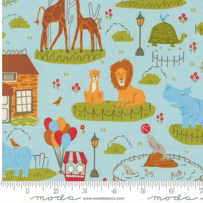 PRE - ORDER Animal Park Fun by Stacy Lest Hsu - Water 20960 14 - Half Yard - January 2026 - Modern Fabric Shoppe