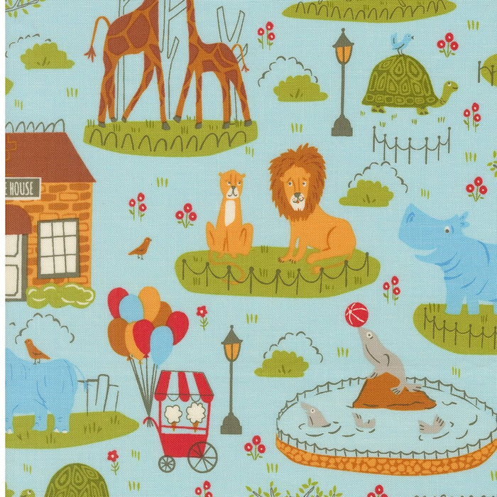 PRE - ORDER Animal Park Fun by Stacy Lest Hsu - Water 20960 14 - Half Yard - January 2026 - Modern Fabric Shoppe