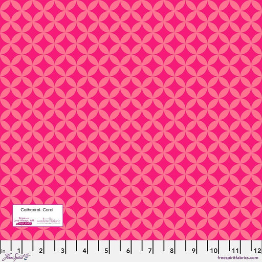 PRE-ORDER Anna Maria Horner Love Always AM, Cathedral PWAH202.CORAL- Half Yard - Modern Fabric Shoppe