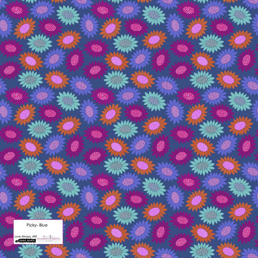 PRE-ORDER Anna Maria Horner Love Always AM- Picky PWAH159.BLUE- Half Yard- July 2023 - Modern Fabric Shoppe