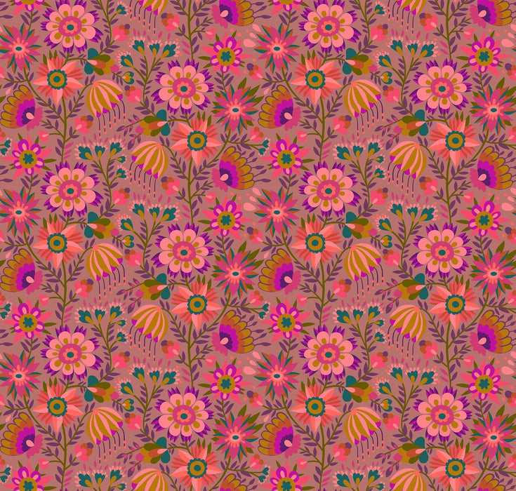 PRE - Order Anna Maria Textiles - Allegory - Charmed AMT142 - 20V Rose - Half Yard - December 2025 - Modern Fabric Shoppe