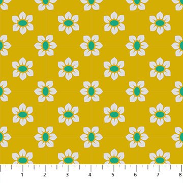 PRE - Order Anna Maria Textiles - Allegory - Stamped AMT145 - 52C Golden - Half Yard - December 2025 - Modern Fabric Shoppe