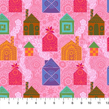 PRE - Order Anna Maria Textiles - Allegory - Storybook AMT146 - 20C Bubblegum - Half Yard - December 2025 - Modern Fabric Shoppe