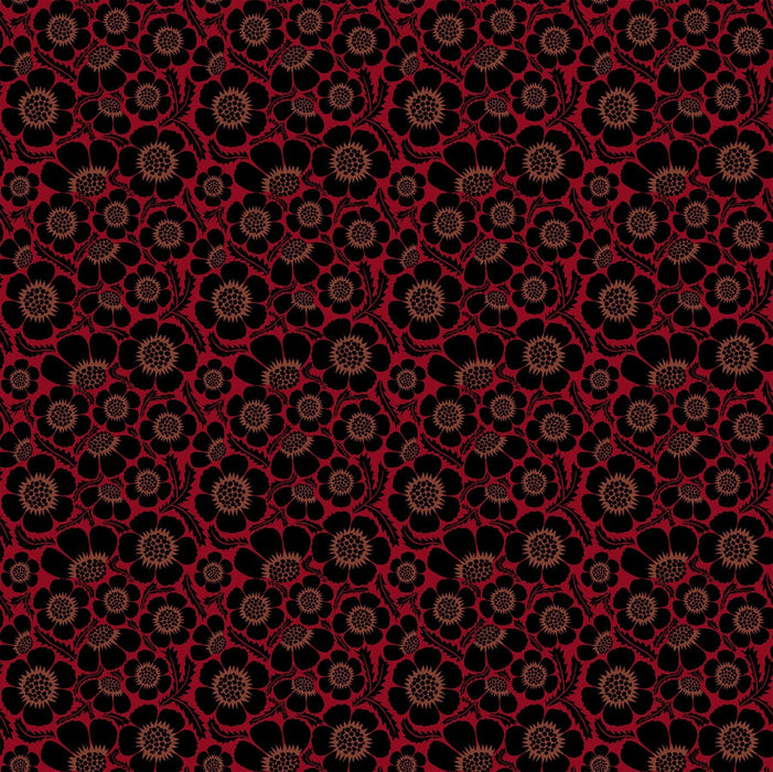 PRE - Order Anna Maria Textiles - Clean Cut - Prickly AMT185 - 25L Scarlet - Half Yard - September 2026 - Modern Fabric Shoppe