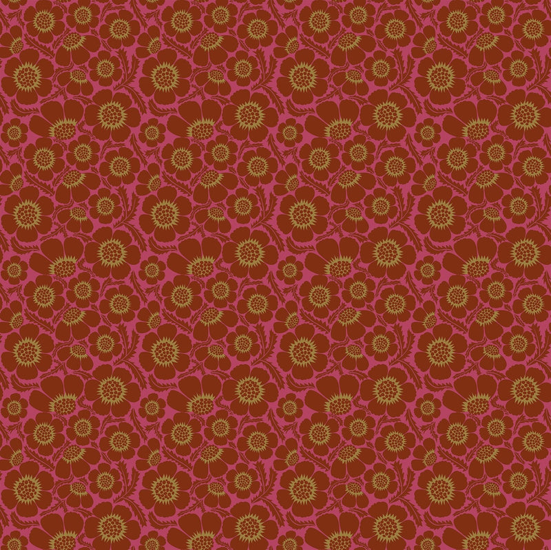 PRE - Order Anna Maria Textiles - Clean Cut - Prickly AMT185 - 38V Rum - Half Yard - September 2026 - Modern Fabric Shoppe