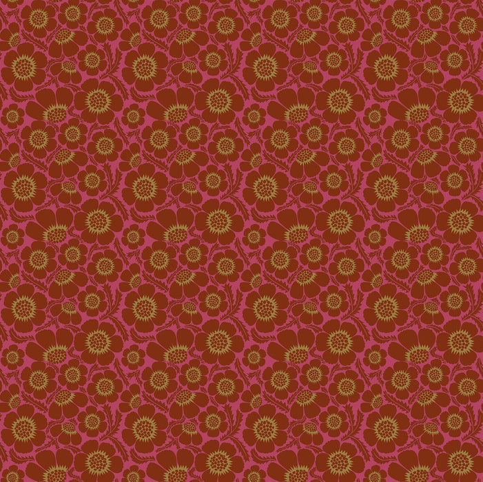 PRE - Order Anna Maria Textiles - Clean Cut - Prickly AMT185 - 38V Rum - Half Yard - September 2026 - Modern Fabric Shoppe