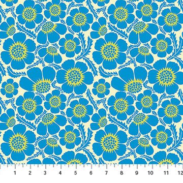 PRE - Order Anna Maria Textiles - Clean Cut - Prickly AMT185 - 62C Cerulean - Half Yard - September 2026 - Modern Fabric Shoppe