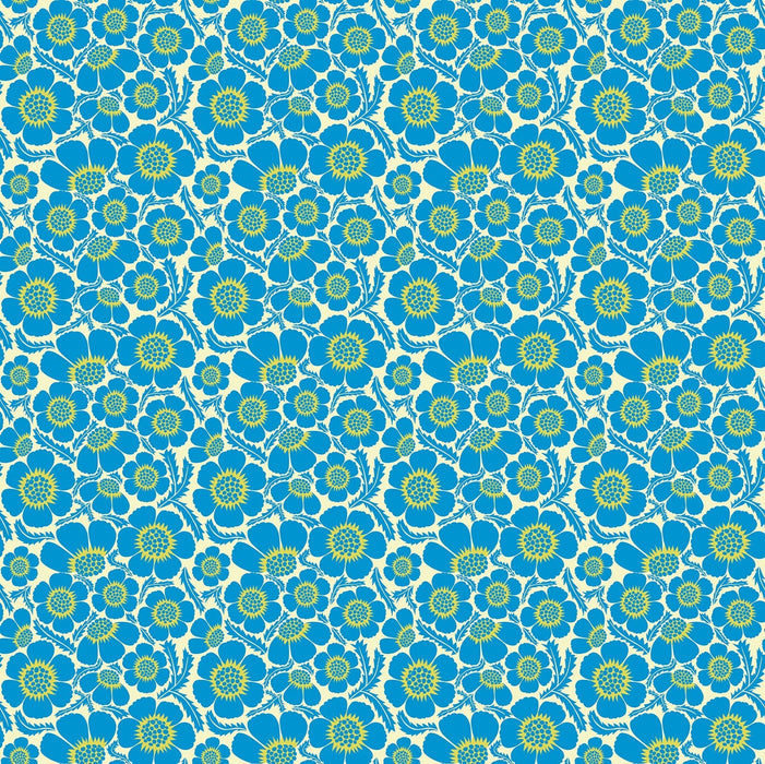 PRE - Order Anna Maria Textiles - Clean Cut - Prickly AMT185 - 62C Cerulean - Half Yard - September 2026 - Modern Fabric Shoppe