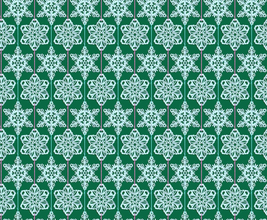 PRE - Order Anna Maria Textiles - Cozy Christmas - Paperflakes AMT162 - 74L Mint - Half Yard - April 2026 - Modern Fabric Shoppe