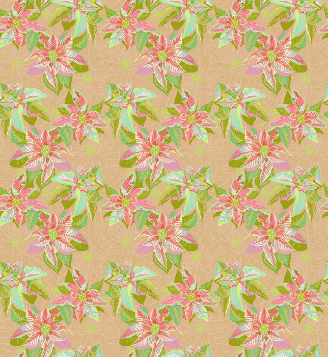 PRE - Order Anna Maria Textiles - Cozy Christmas - Poinsettia AMT166 - 56V Fresh - Half Yard - April 2026 - Modern Fabric Shoppe
