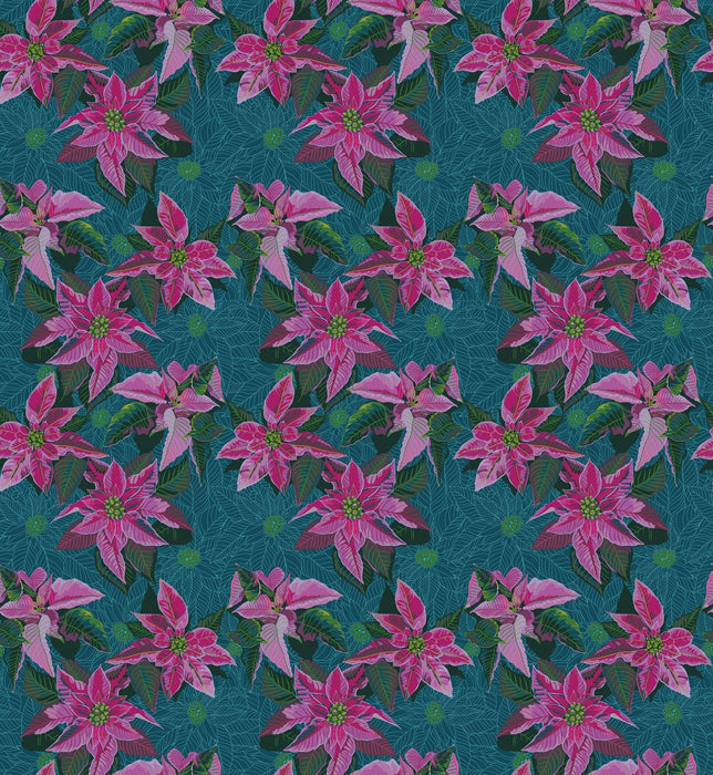 PRE - Order Anna Maria Textiles - Cozy Christmas - Poinsettia AMT166 - 74L Flourish - Half Yard - April 2026 - Modern Fabric Shoppe