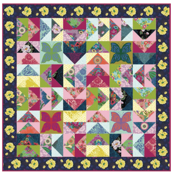 PRE - Order Anna Maria Textiles - Fluttering Quilt Kit featuring Overdressed - January 2025 - Modern Fabric Shoppe