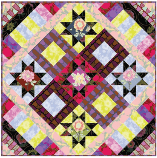 PRE - Order Anna Maria Textiles - Garden Star Quilt Kit featuring Silhouette - October 2025 - Modern Fabric Shoppe