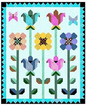 PRE-Order Anna Maria Textiles- Gentle Rendering- Blue Quilt Kit featuring Gentle Rendering- April 2027 - Modern Fabric Shoppe