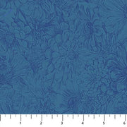 PRE-Order Anna Maria Textiles- Gentle Rendering- Bounty AMT206-45L Indigo- Half Yard- April 2027 - Modern Fabric Shoppe