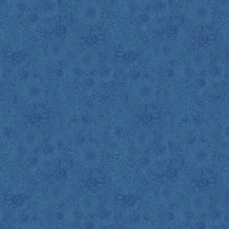 PRE-Order Anna Maria Textiles- Gentle Rendering- Bounty AMT206-45L Indigo- Half Yard- April 2027 - Modern Fabric Shoppe