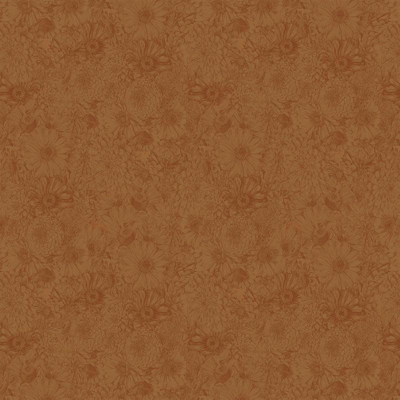 PRE-Order Anna Maria Textiles- Gentle Rendering- Bounty AMT206-59L Sienna- Half Yard- April 2027 - Modern Fabric Shoppe