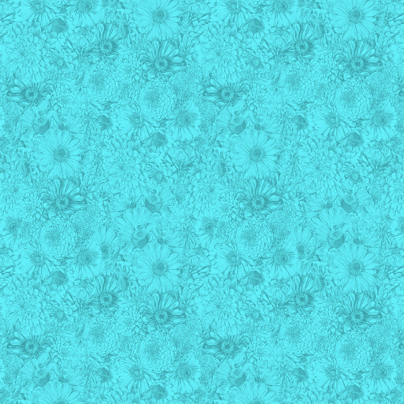 PRE-Order Anna Maria Textiles- Gentle Rendering- Bounty AMT206-62C Cerulean- Half Yard- April 2027 - Modern Fabric Shoppe