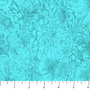 PRE-Order Anna Maria Textiles- Gentle Rendering- Bounty AMT206-62C Cerulean- Half Yard- April 2027 - Modern Fabric Shoppe