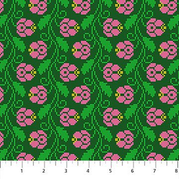 PRE - Order Anna Maria Textiles - Heiress - Curled Vine AMT1009 - 72C Darling - Half Yard - July 2026 - Modern Fabric Shoppe