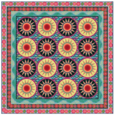 PRE - Order Anna Maria Textiles - Hello Beautiful Cheery Quilt Kit featuring Perennial Borders - September 2025 - Modern Fabric Shoppe