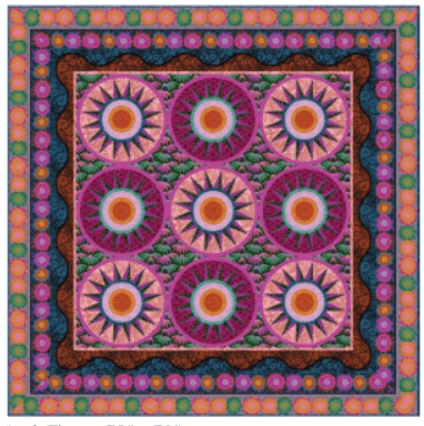 PRE - Order Anna Maria Textiles - Hello Beautiful Lush Throw Quilt Kit featuring Perennial Borders - September 2025 - Modern Fabric Shoppe