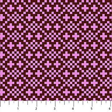 PRE - Order Anna Maria Textiles - Little Heiress - Kilim AMT1017 - 29L Mulberry - Half Yard - November 2026 - Modern Fabric Shoppe