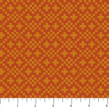 PRE - Order Anna Maria Textiles - Little Heiress - Kilim AMT1017 - 38V Ginger - Half Yard - November 2026 - Modern Fabric Shoppe