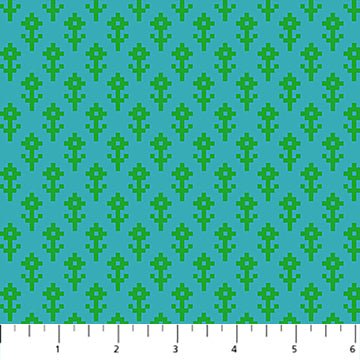 PRE - Order Anna Maria Textiles - Little Heiress - Sprout AMT1018 - 62L Cerulean - Half Yard - November 2026 - Modern Fabric Shoppe