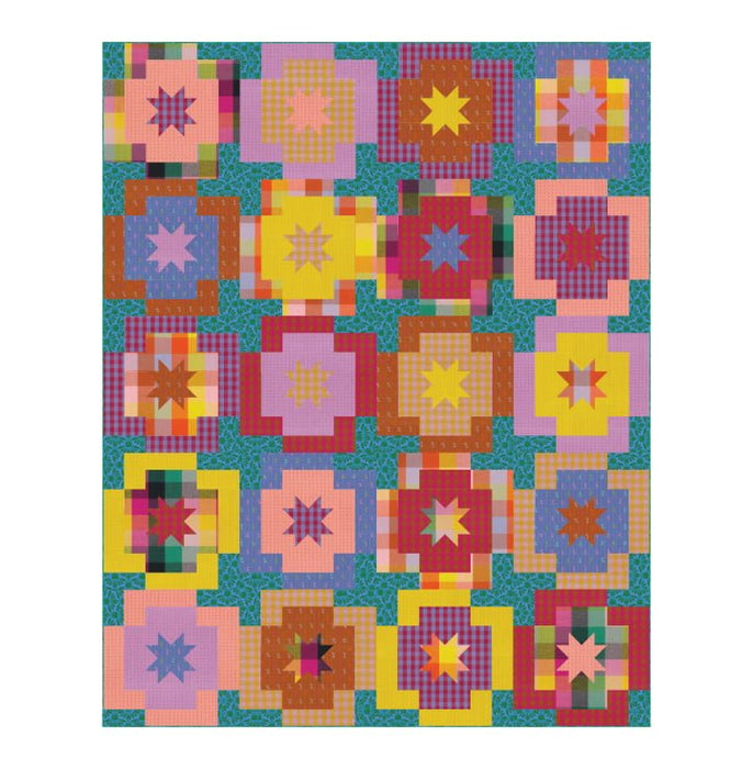 PRE - Order Anna Maria Textiles - Meadow Star Quilt Kit featuring Garden Variety - May 2025 - Modern Fabric Shoppe