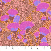 PRE - Order Anna Maria Textiles - Mosaic Menagerie - Cheetah Teeth AMT191 - 23L Coral - Half Yard - December 2026 - Modern Fabric Shoppe