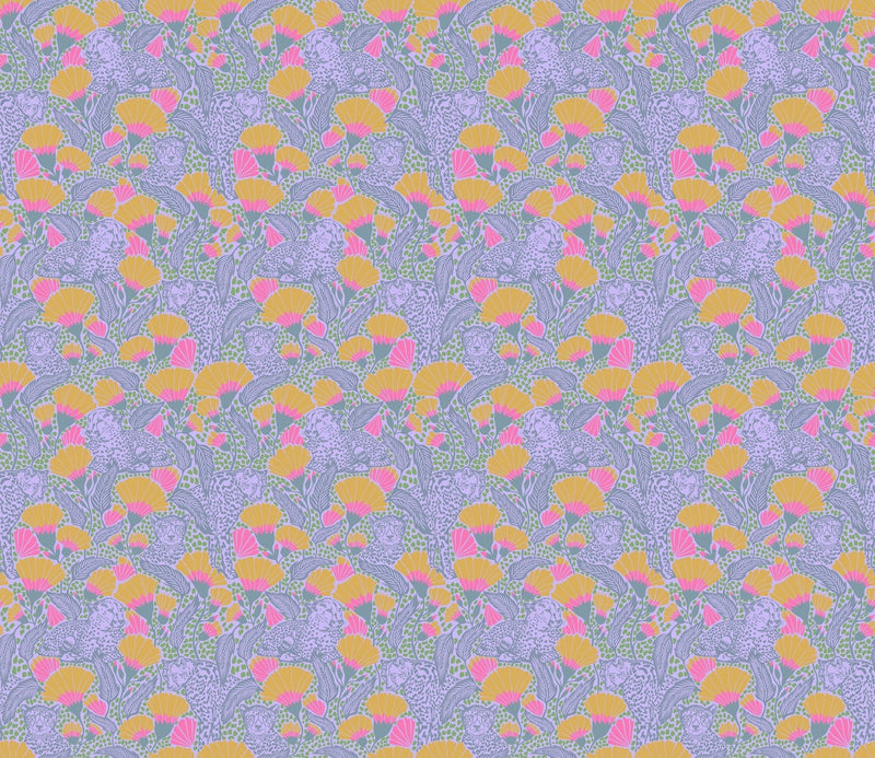 PRE - Order Anna Maria Textiles - Mosaic Menagerie - Cheetah Teeth AMT191 - 40C Periwinkle - Half Yard - December 2026 - Modern Fabric Shoppe