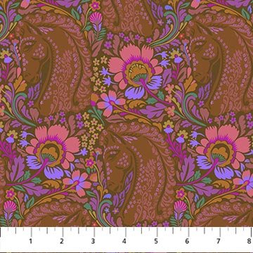 PRE - Order Anna Maria Textiles - Mosaic Menagerie - Main Event AMT192 - 36V Amber - Half Yard - December 2026 - Modern Fabric Shoppe
