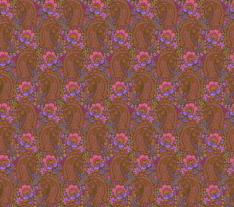 PRE - Order Anna Maria Textiles - Mosaic Menagerie - Main Event AMT192 - 36V Amber - Half Yard - December 2026 - Modern Fabric Shoppe