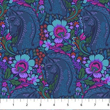 PRE - Order Anna Maria Textiles - Mosaic Menagerie - Main Event AMT192 - 86C Sapphire - Half Yard - December 2026 - Modern Fabric Shoppe