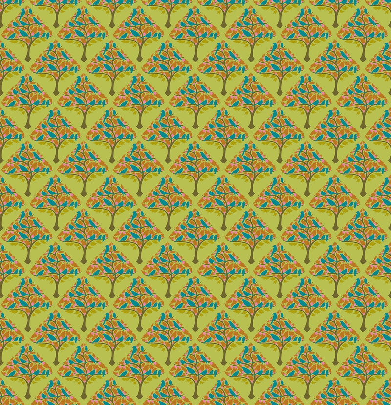 PRE - Order Anna Maria Textiles - Mosaic Menagerie - Ornaments AMT190 - 71V Lichen - Half Yard - December 2026 - Modern Fabric Shoppe