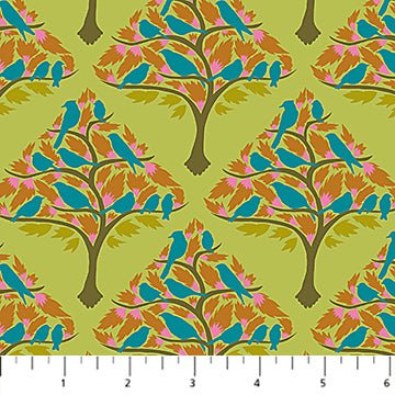 PRE - Order Anna Maria Textiles - Mosaic Menagerie - Ornaments AMT190 - 71V Lichen - Half Yard - December 2026 - Modern Fabric Shoppe